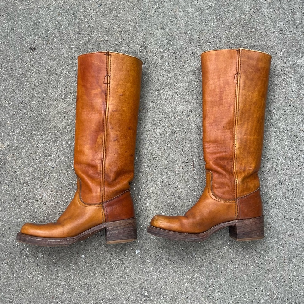 Vintage Frye Black Label Campus Sunrise Knee High Riding Boots Women’s 7